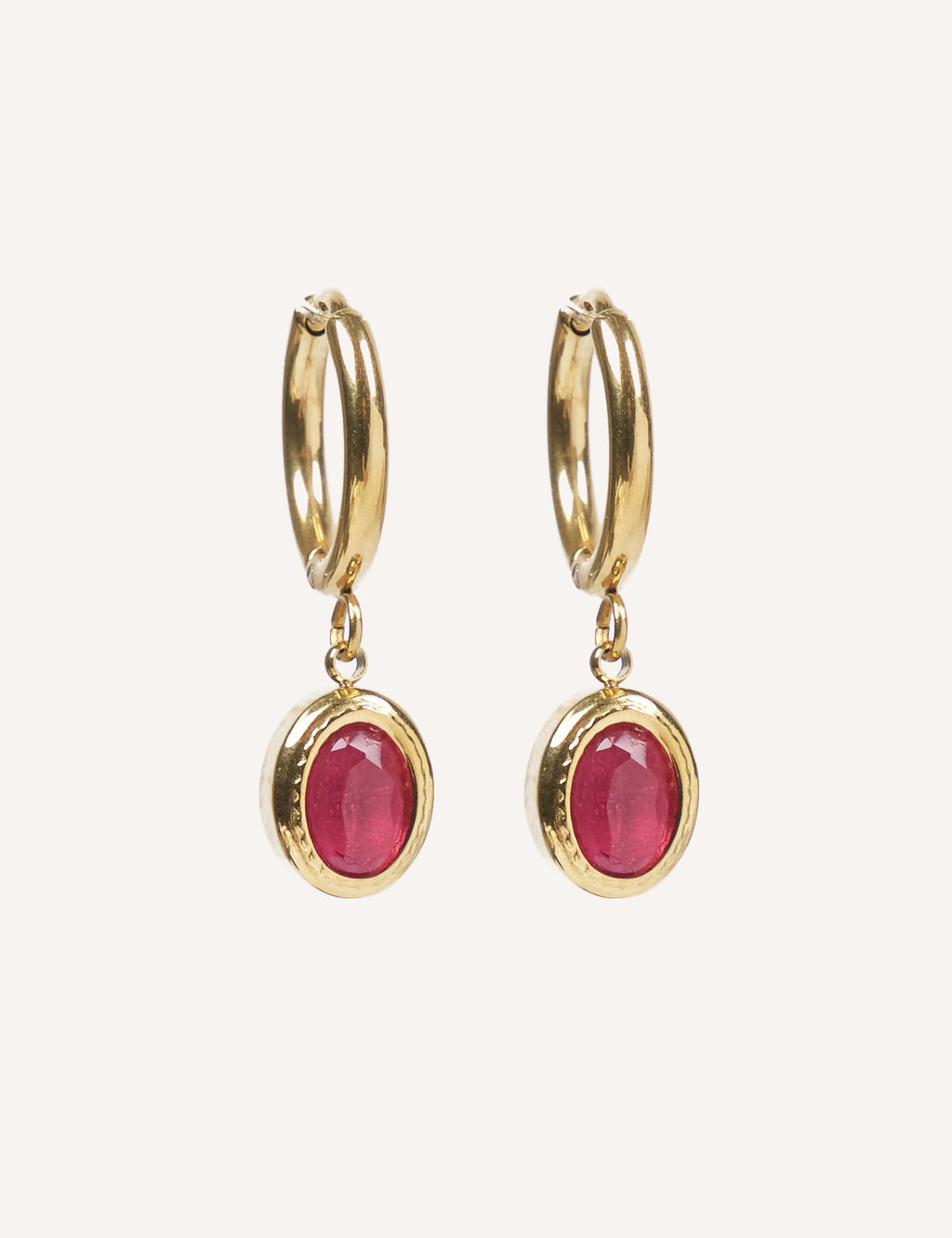 Orecchini con pietra ovale pendente – Maia