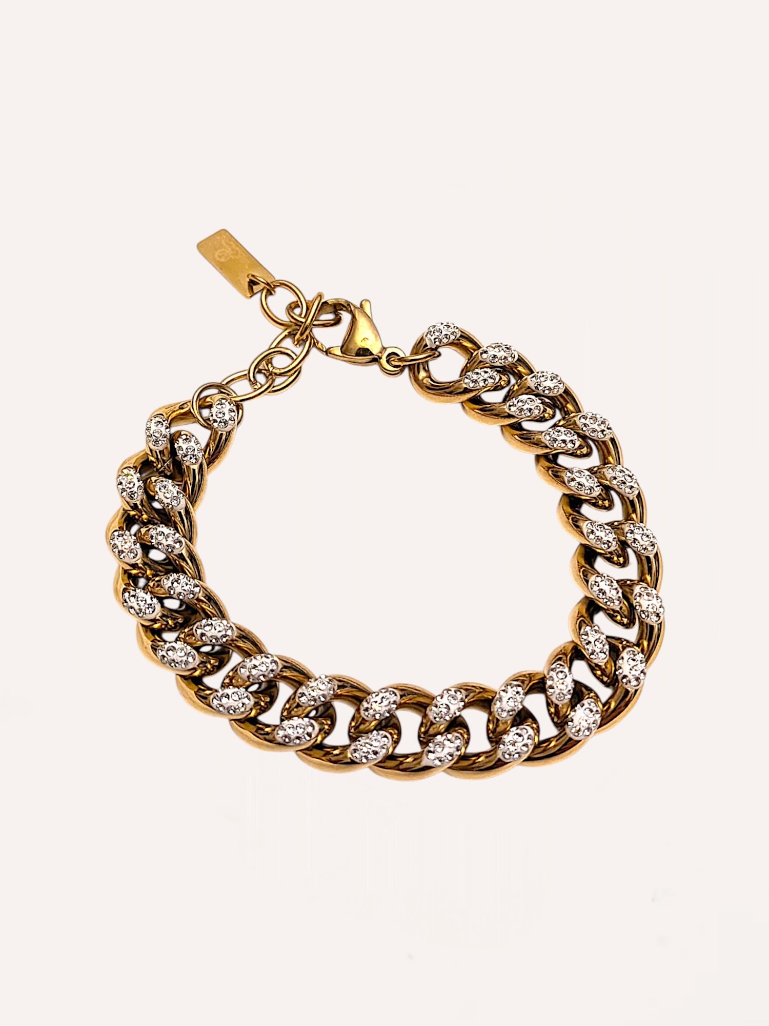 Bracciale a catena con zirconi – Bracciale Chain Luxe