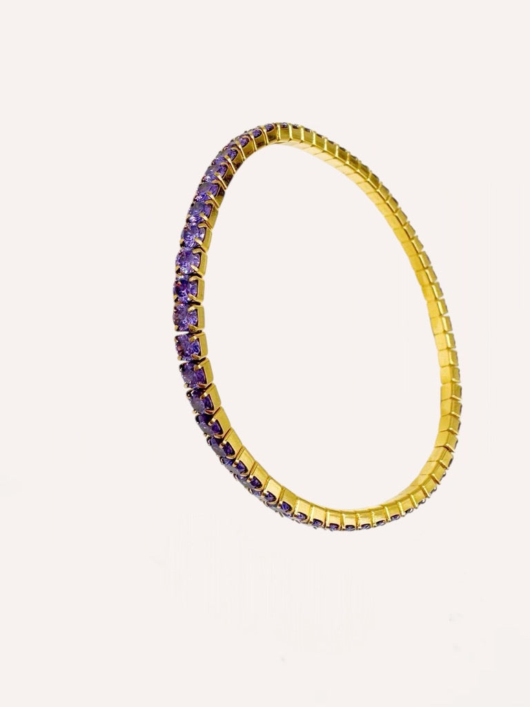 Bracciali tennis con zirconi colorati piccoli – Tennis Luxe