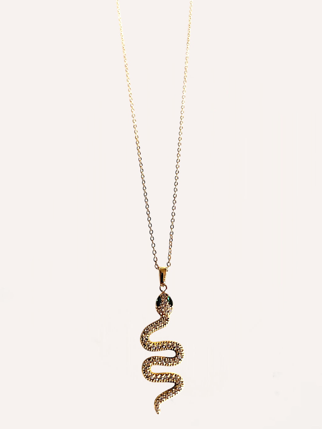 Collana con pendente a serpente impreziosito da cristalli – Collana Snake