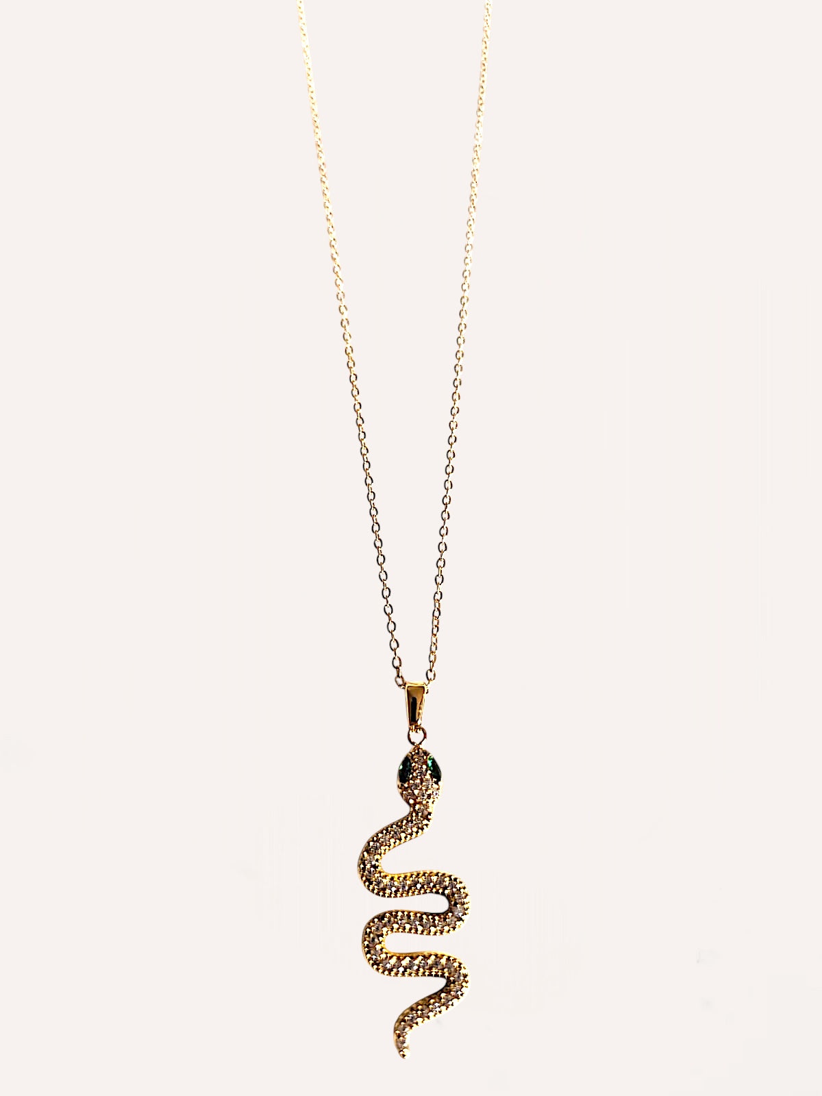 Collana con pendente a serpente impreziosito da cristalli – Collana Snake