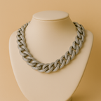 Collana a catena con zirconi pavé – Collana Bold Shine
