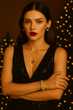 Orecchini con cristalli e pietra nera – Orecchini Aurora Noir