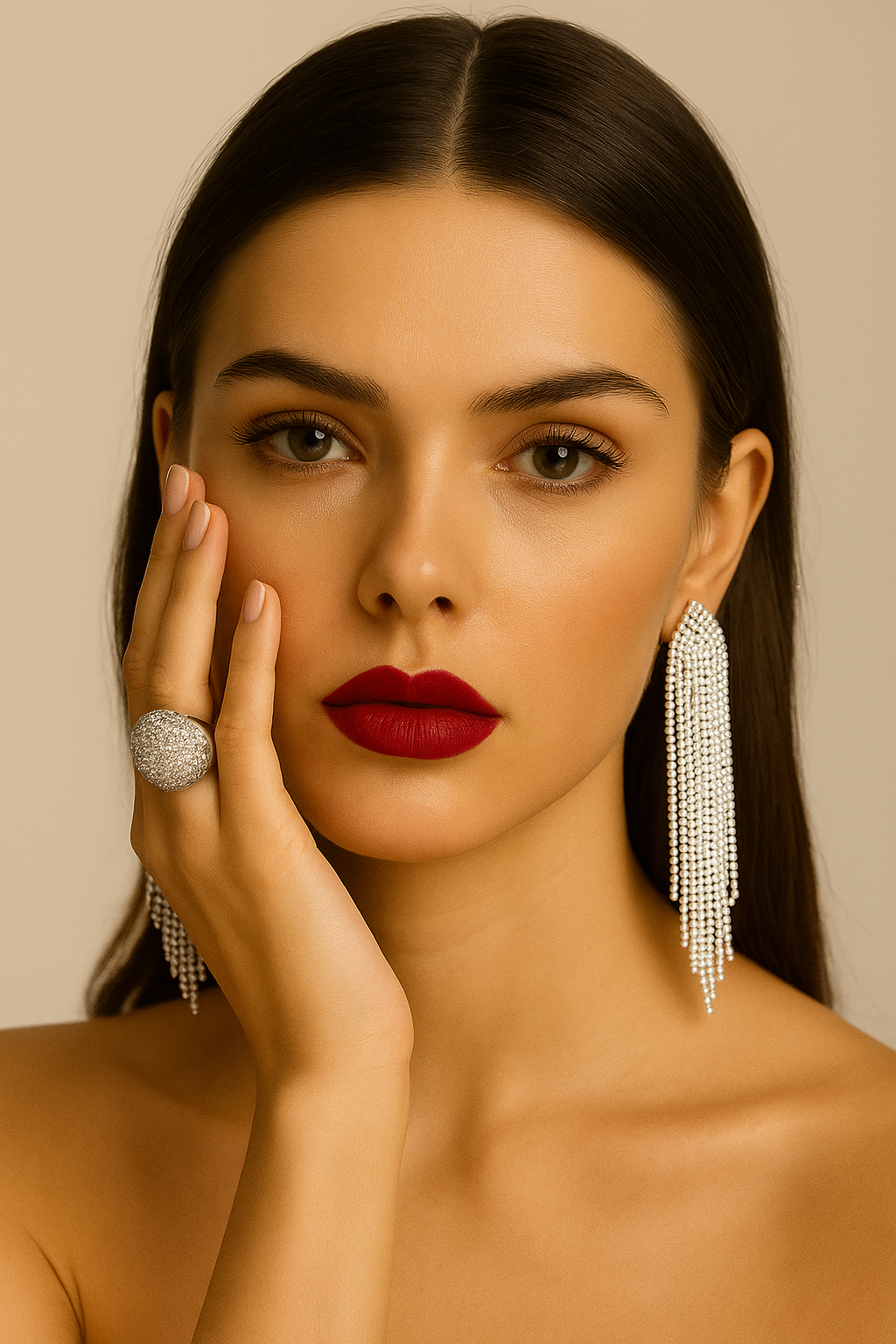 Orecchini pendenti a cascata di cristalli – Orecchini Stardust