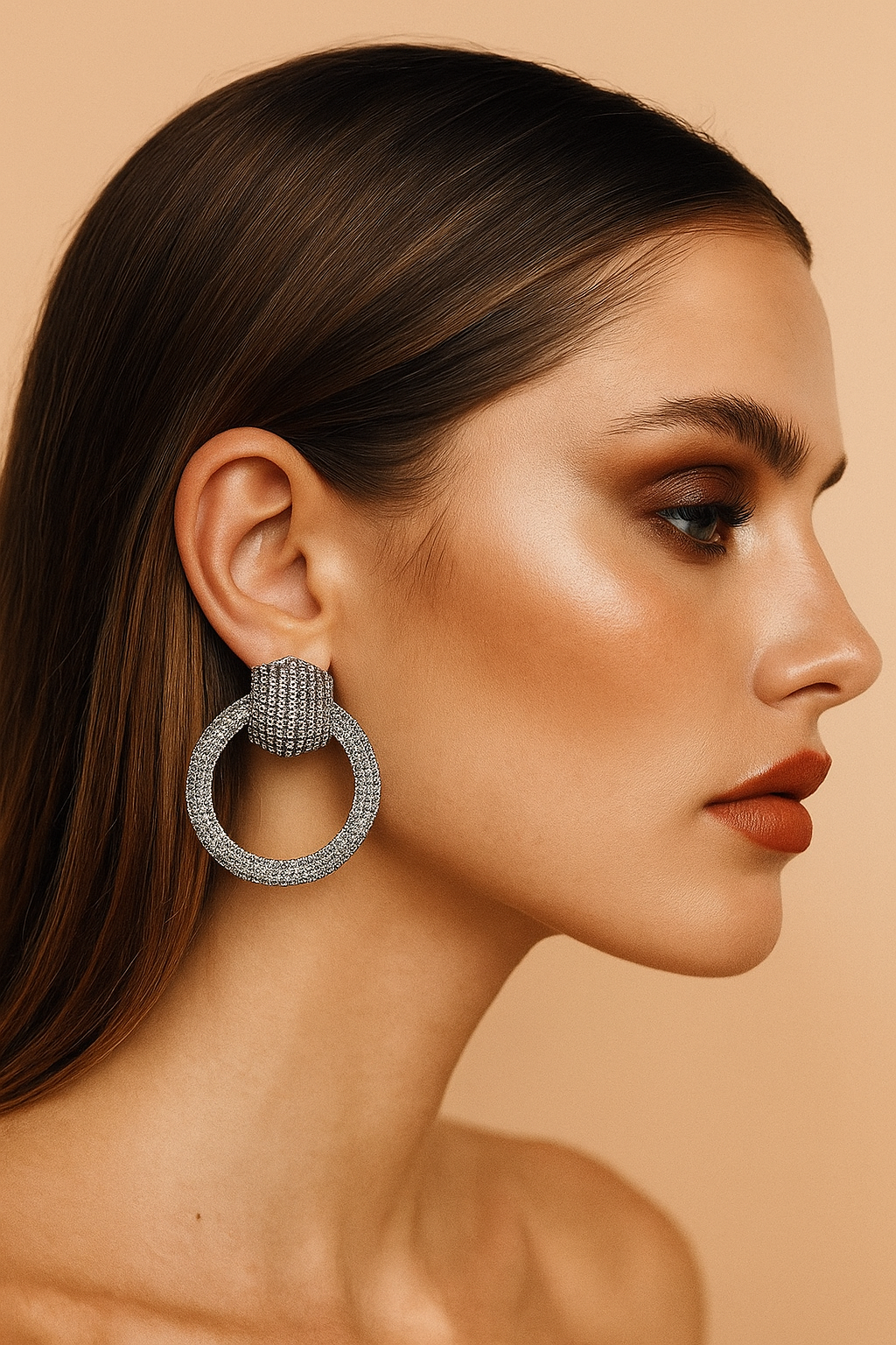 Orecchini a cerchio con cristalli – Orecchini Lumina
