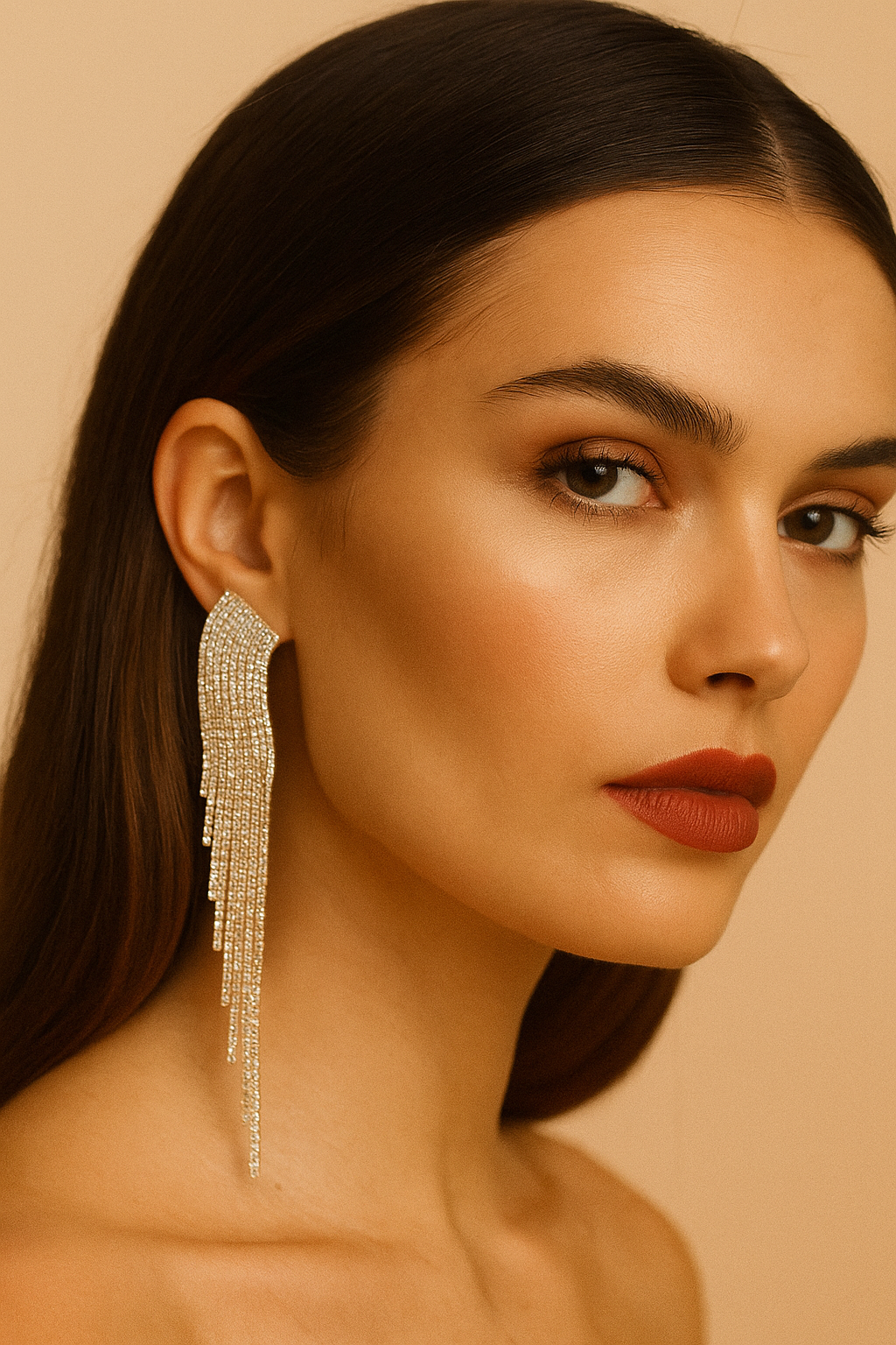 Orecchini pendenti con frange di cristalli - Cadence