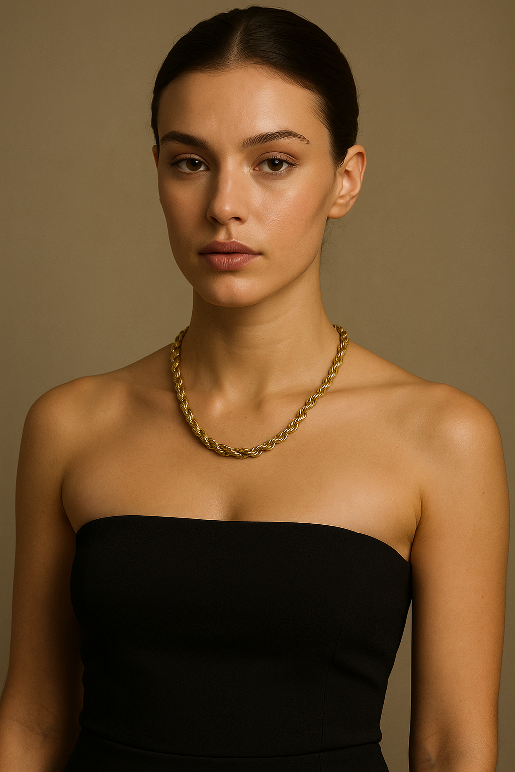 Collana a corda intrecciata in acciaio – Collana Corda