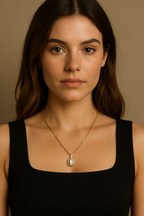 Collana con pendente quadrato di zirconi – Collana Halo Mini