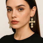 Orecchini a croce con cristalli – Orecchini Cross Shine