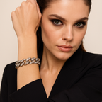 Bracciale a catena con zirconi – Bracciale Chain Luxe