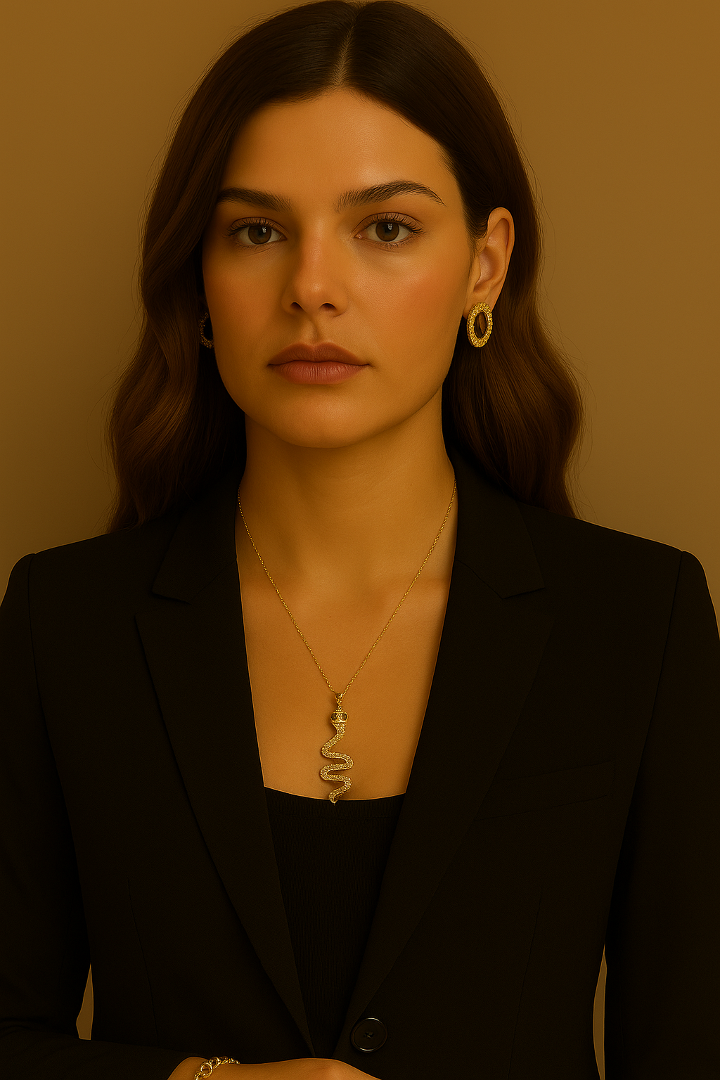 Collana con pendente a serpente impreziosito da cristalli – Collana Snake