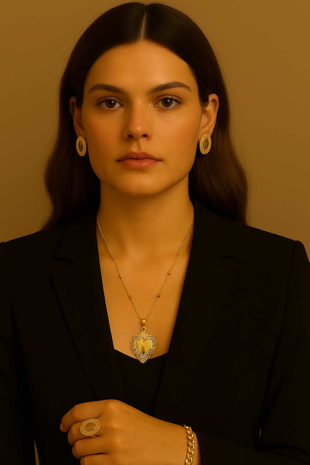 Collana con pendente cuore sacro traforato – Collana Sacred Heart