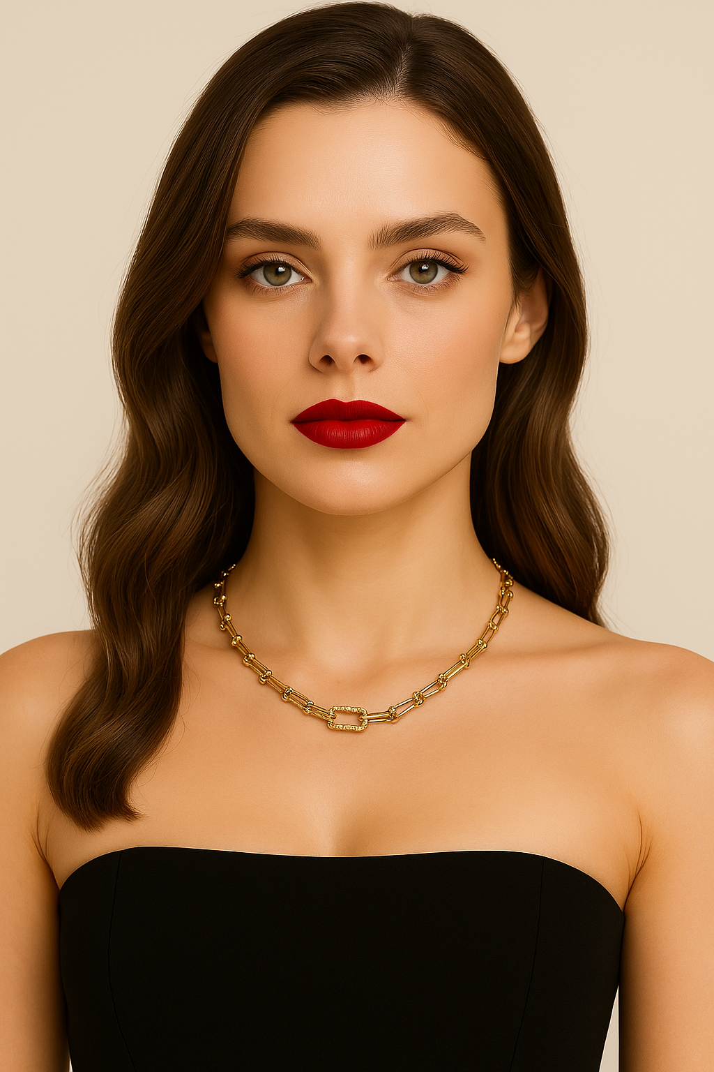 Collana a catena con dettaglio pavé – Collana Link Shine