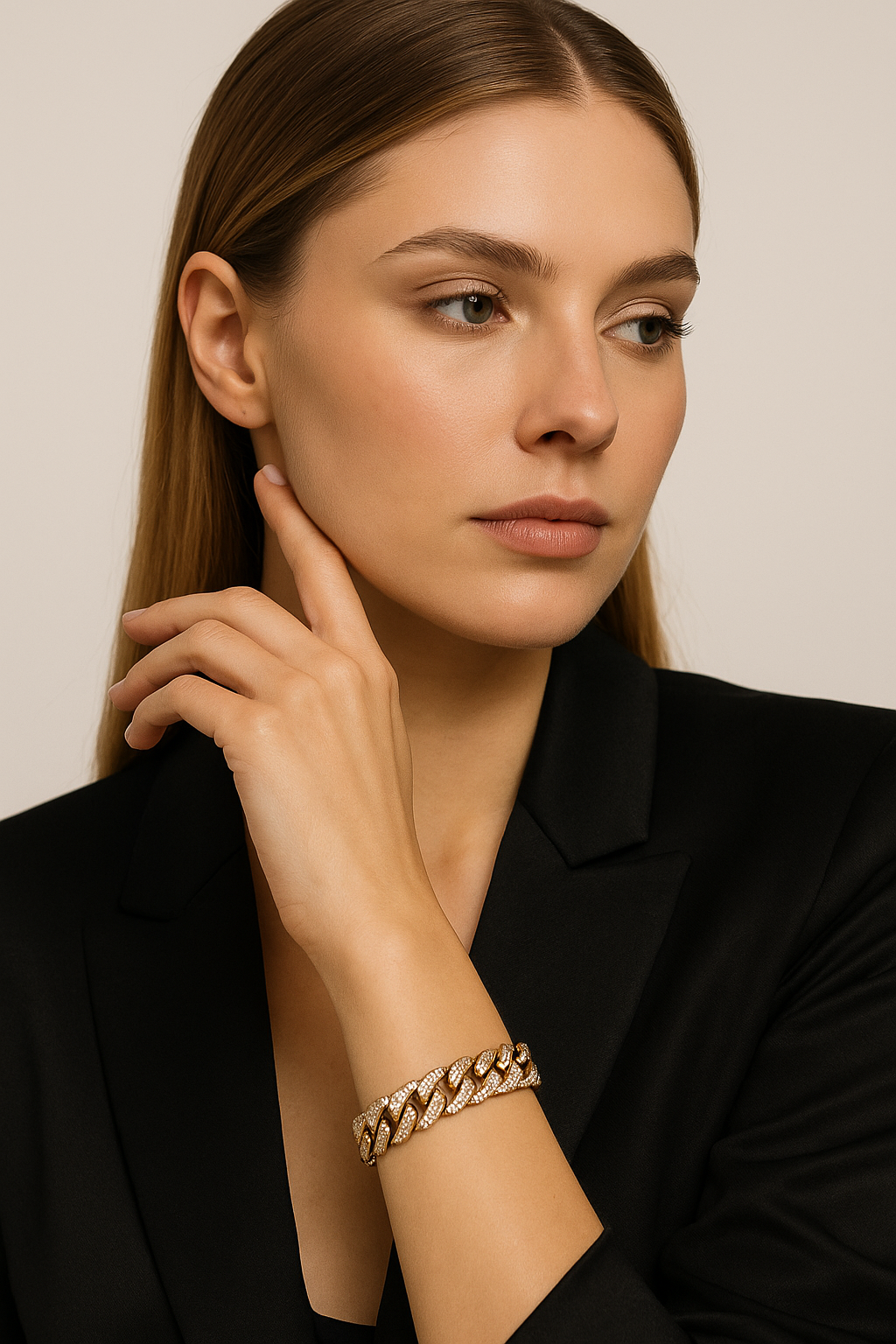 Bracciale a catena pavé – Bracciale Bold Shine