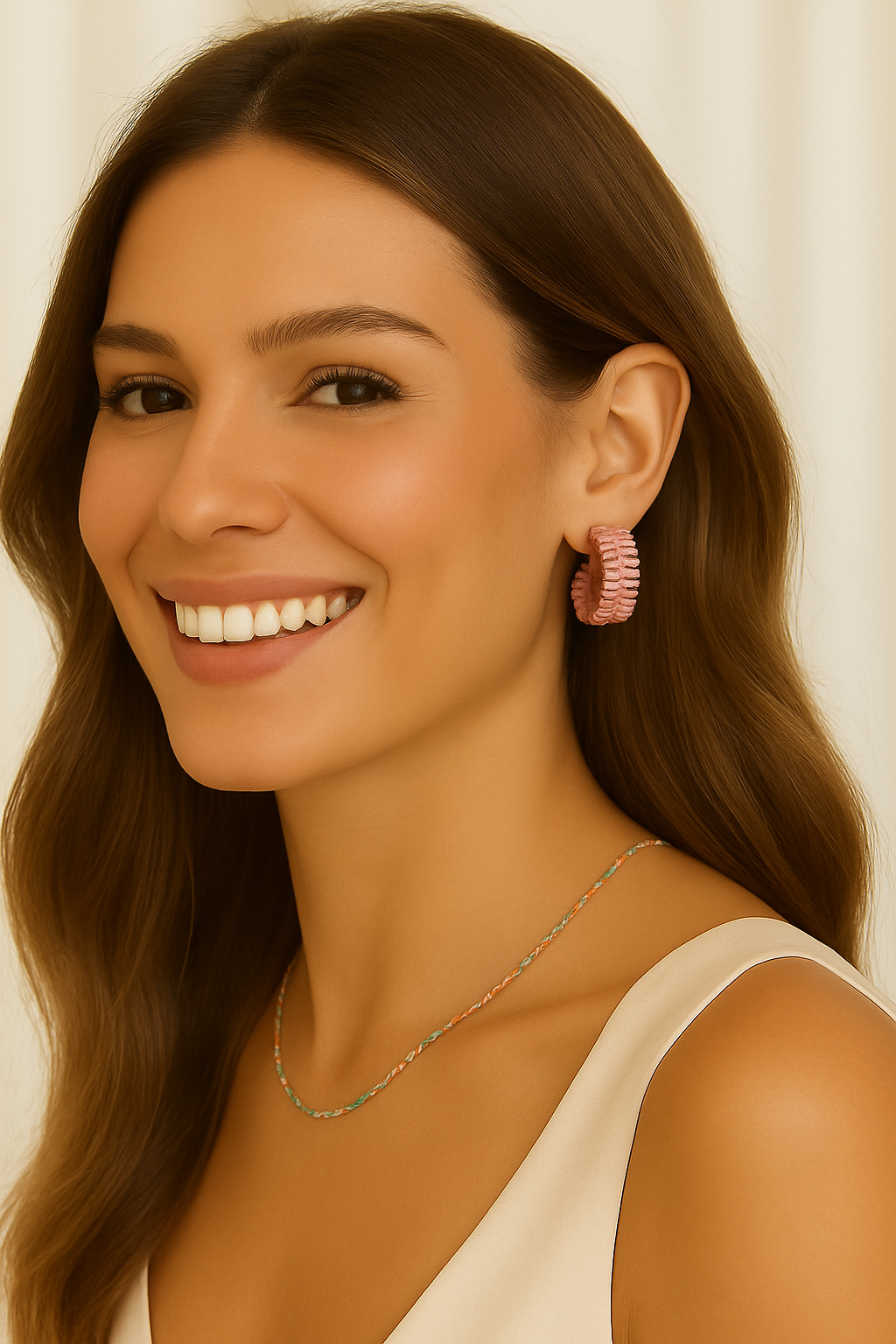 Orecchini a cerchio con pietre naturali – Galaxia