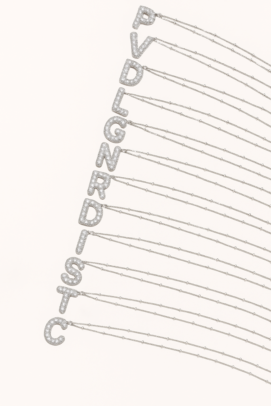 Collana lettera con zirconi – Letter Shine