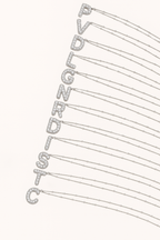 Collana lettera con zirconi – Letter Shine