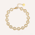 Bracciale con zirconi tondi incastonati – Bracciale Halo