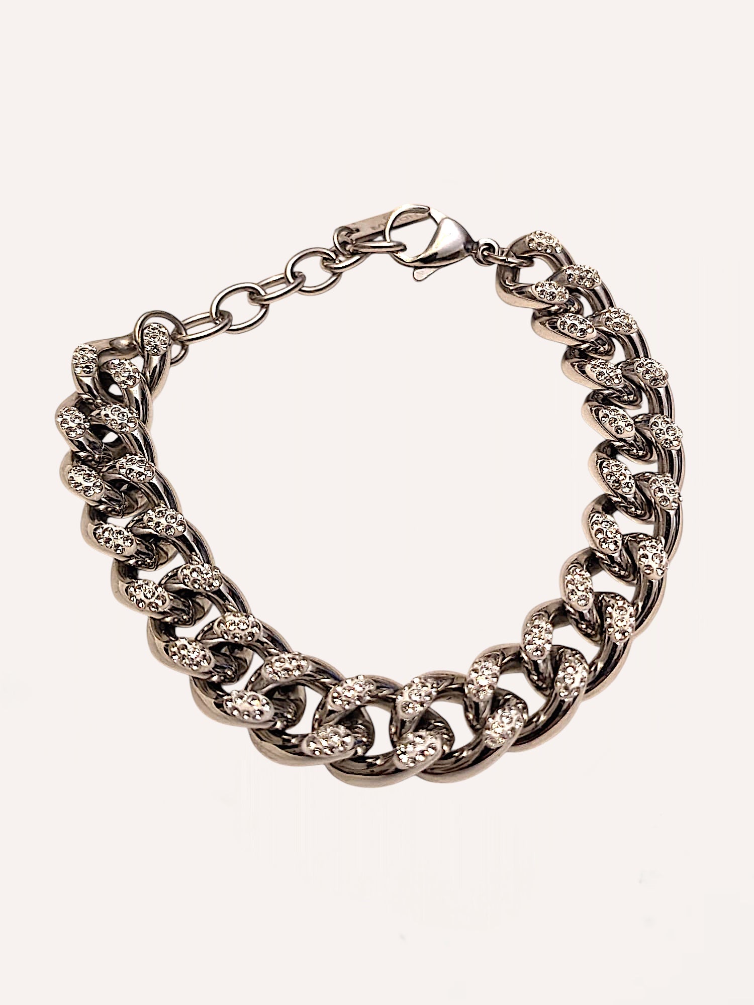 Bracciale a catena con zirconi – Bracciale Chain Luxe