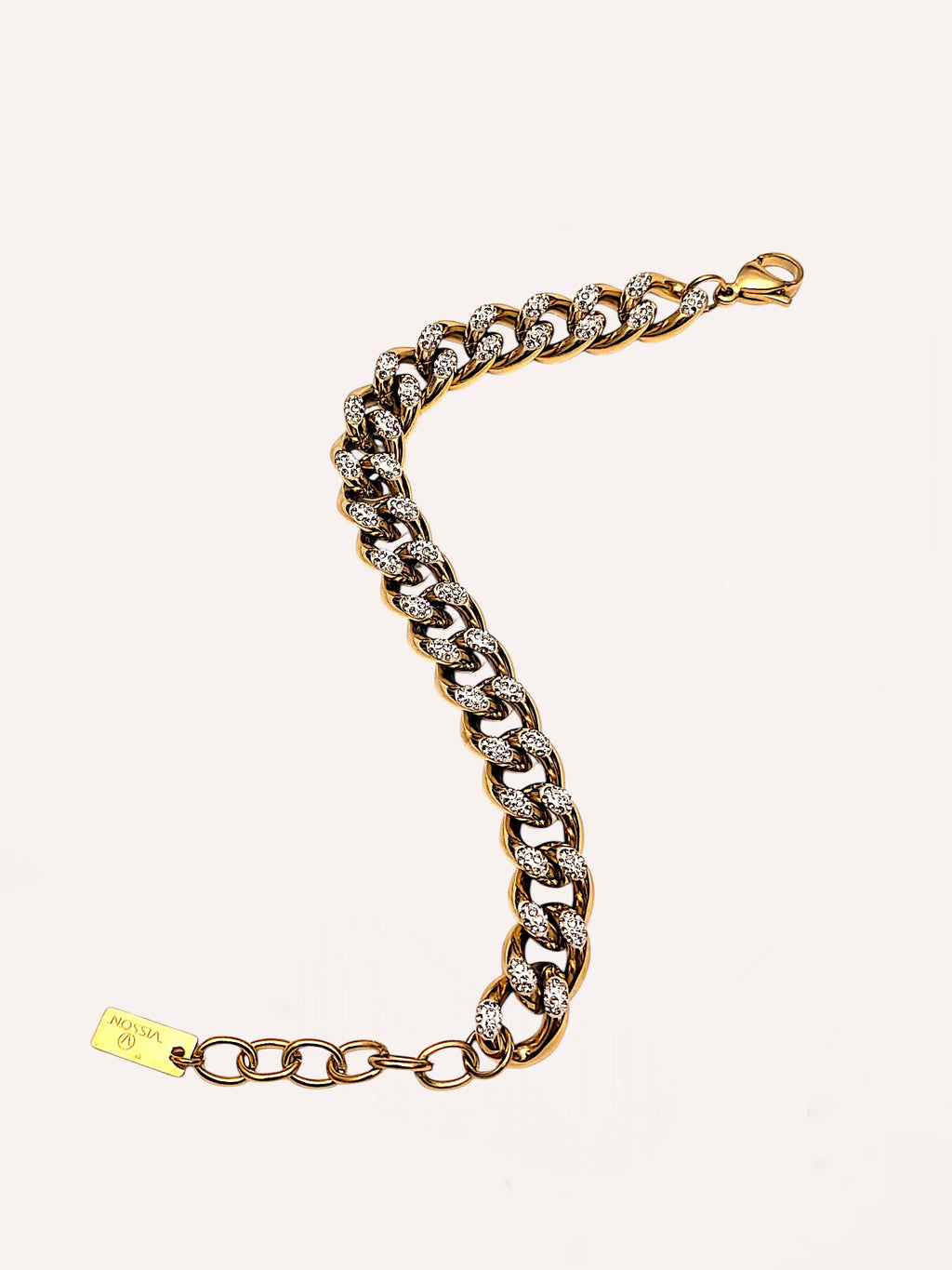 Bracciale a catena con zirconi – Bracciale Chain Luxe