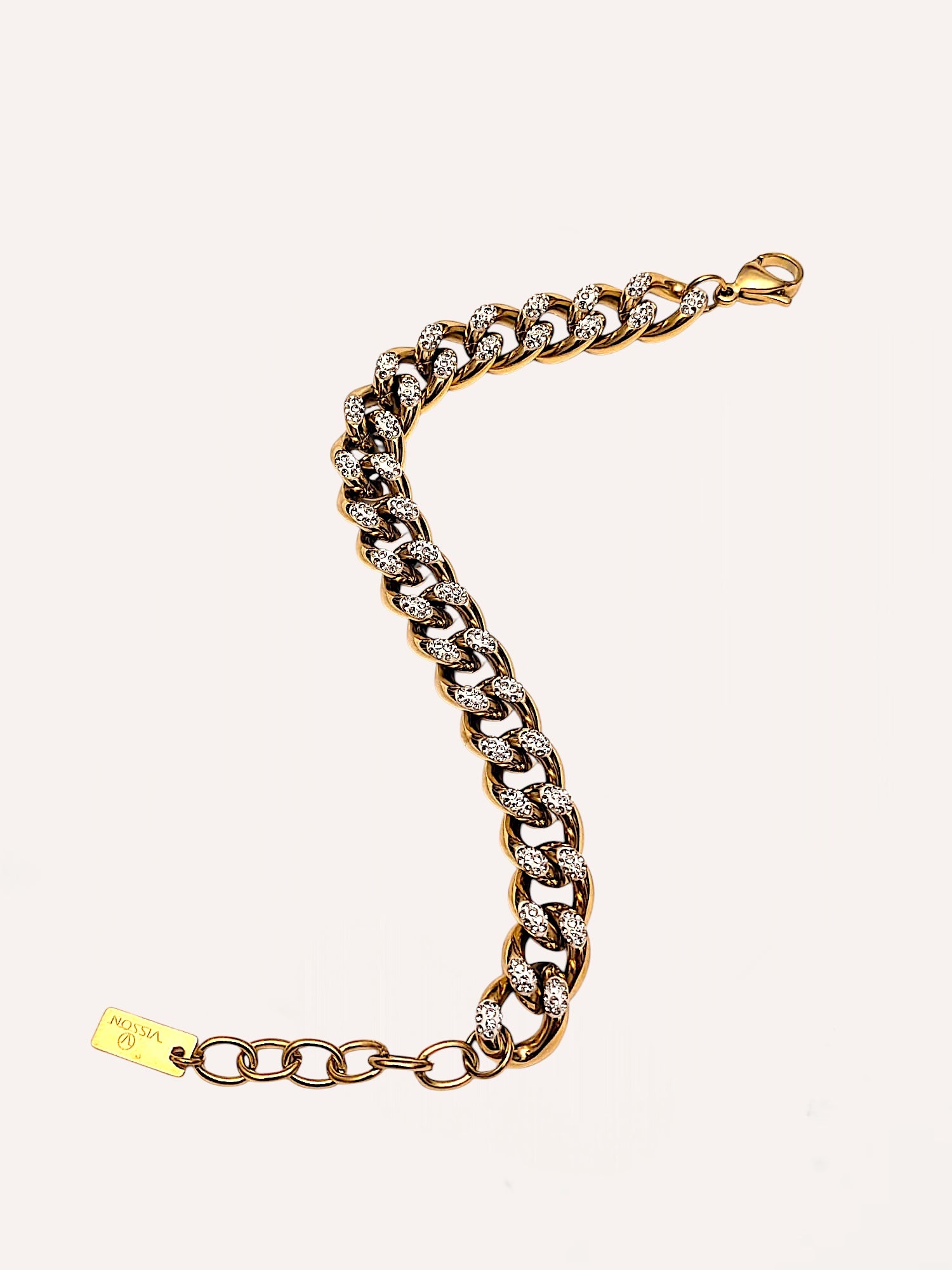 Bracciale a catena con zirconi – Bracciale Chain Luxe