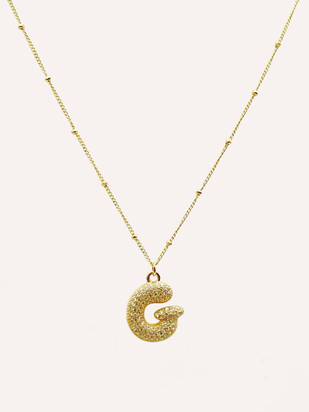 Collana lettera con zirconi – Letter Shine