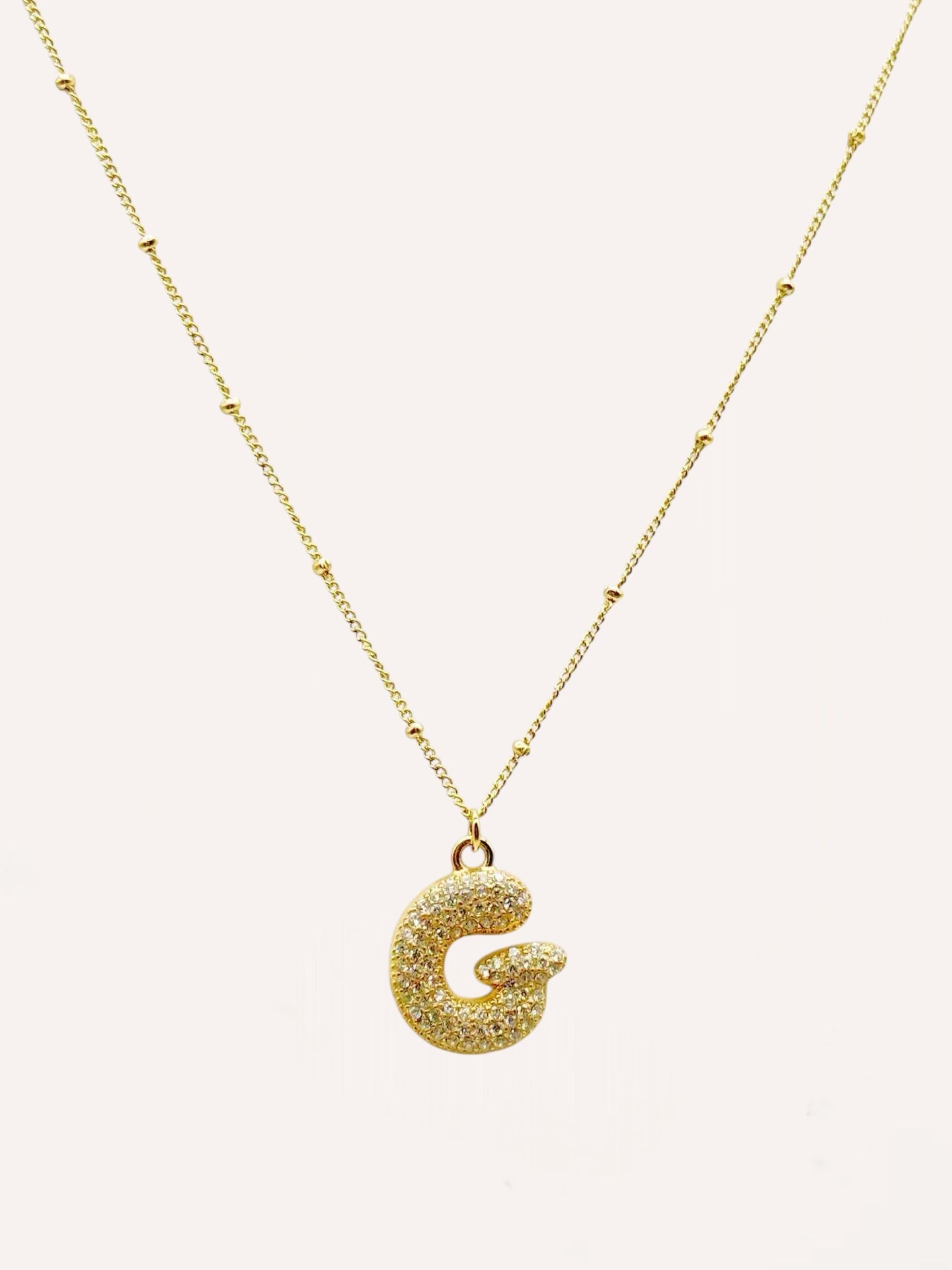 Collana lettera con zirconi – Letter Shine