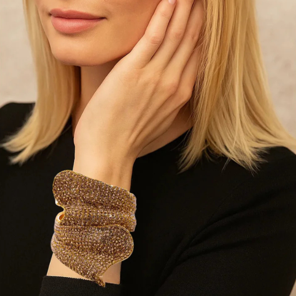 Bracciale con cristalli effetto drappeggio – Bracciale Spark