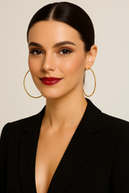 Orecchini a cerchio sottile intrecciato – Cerchio