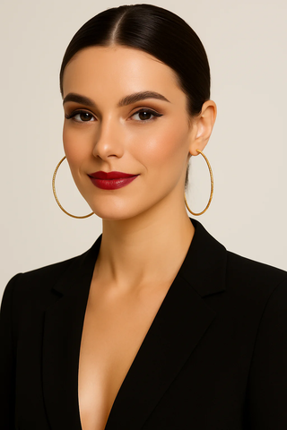 Orecchini a cerchio sottile intrecciato – Cerchio