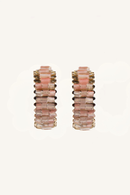 Orecchini a cerchio con pietre naturali – Galaxia