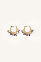 Orecchini a cerchio con pietre - Elettra