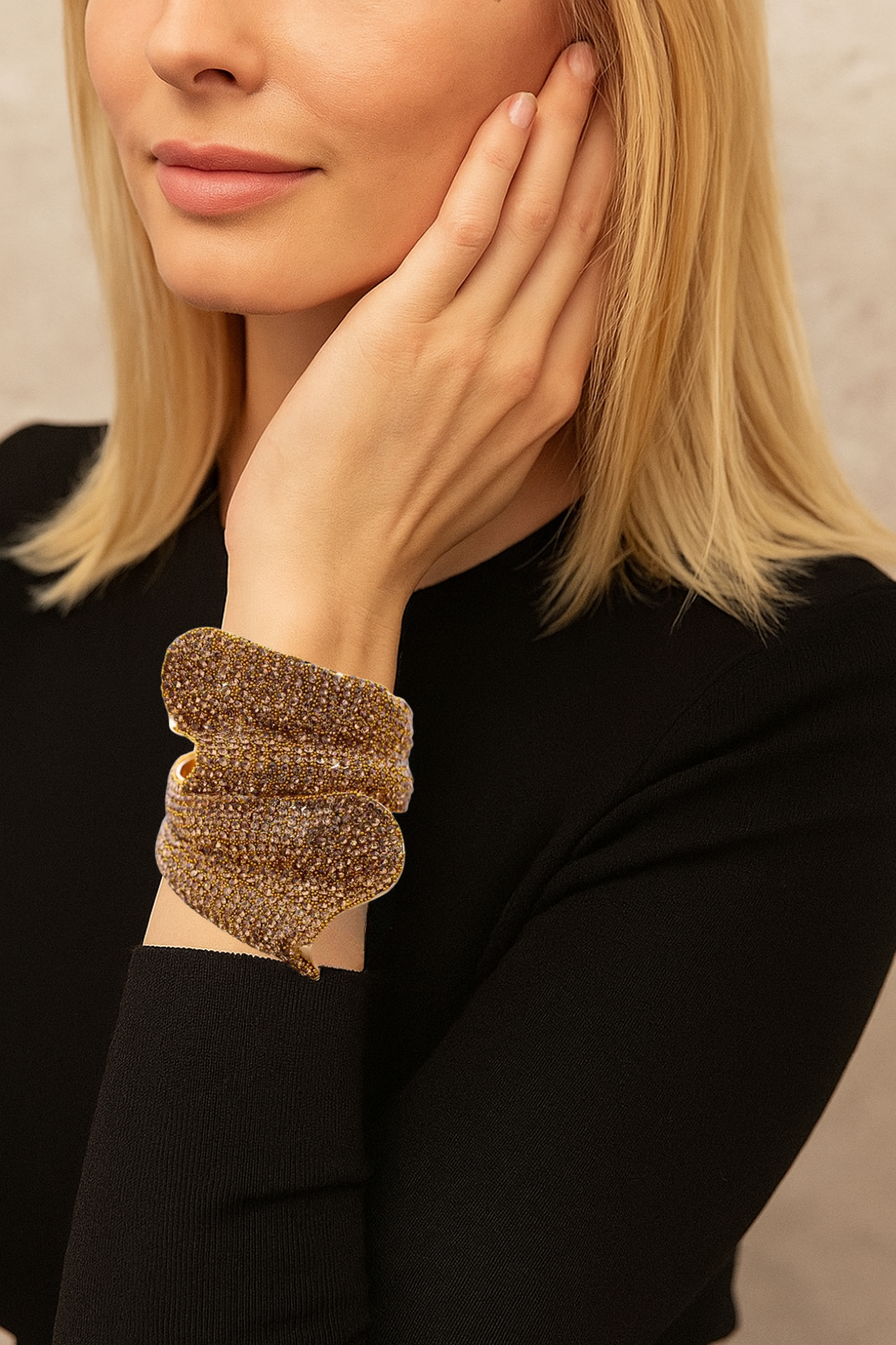 Bracciale con cristalli effetto drappeggio – Bracciale Spark