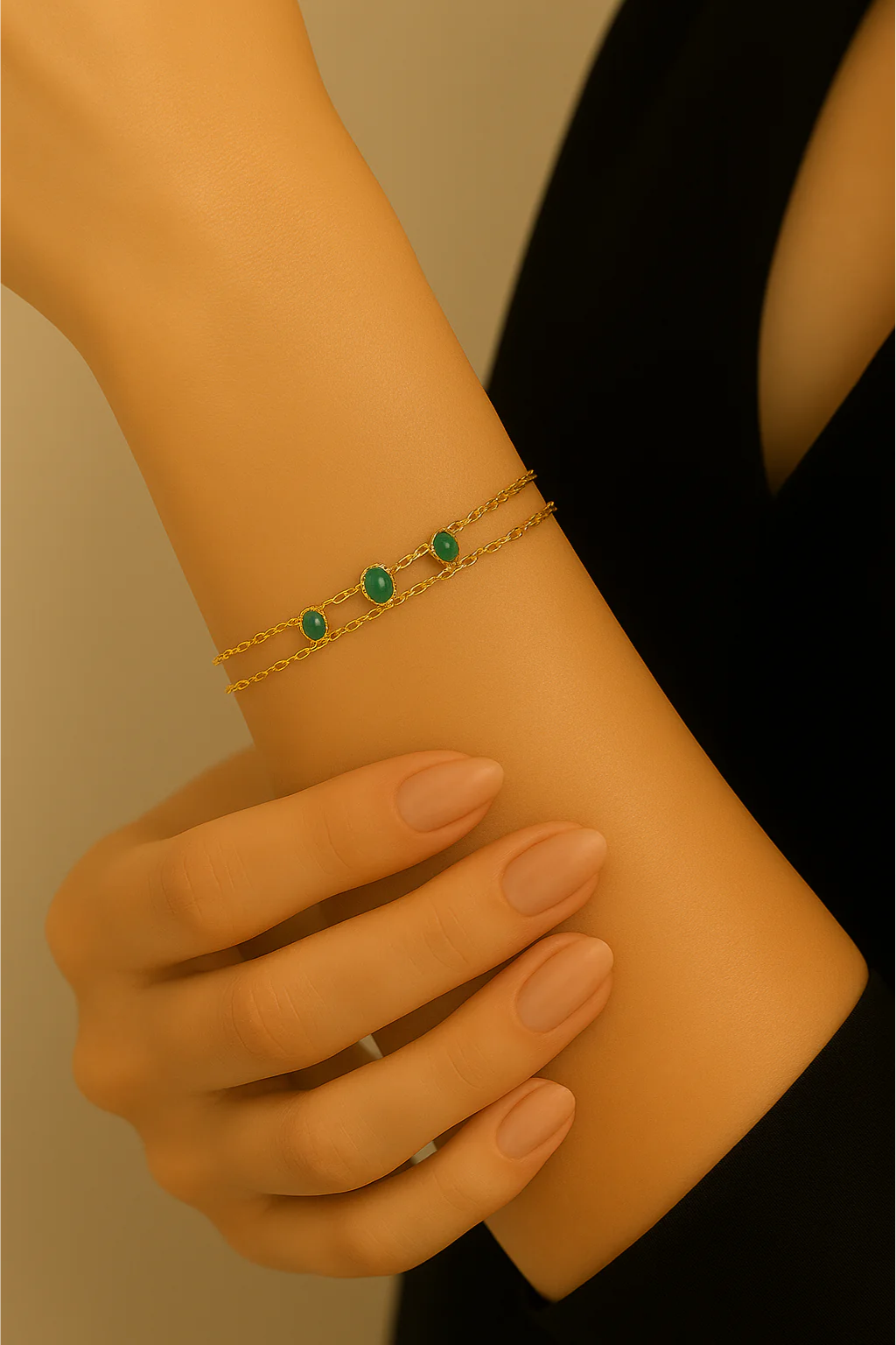 Bracciale dorato con pietre – Mirò