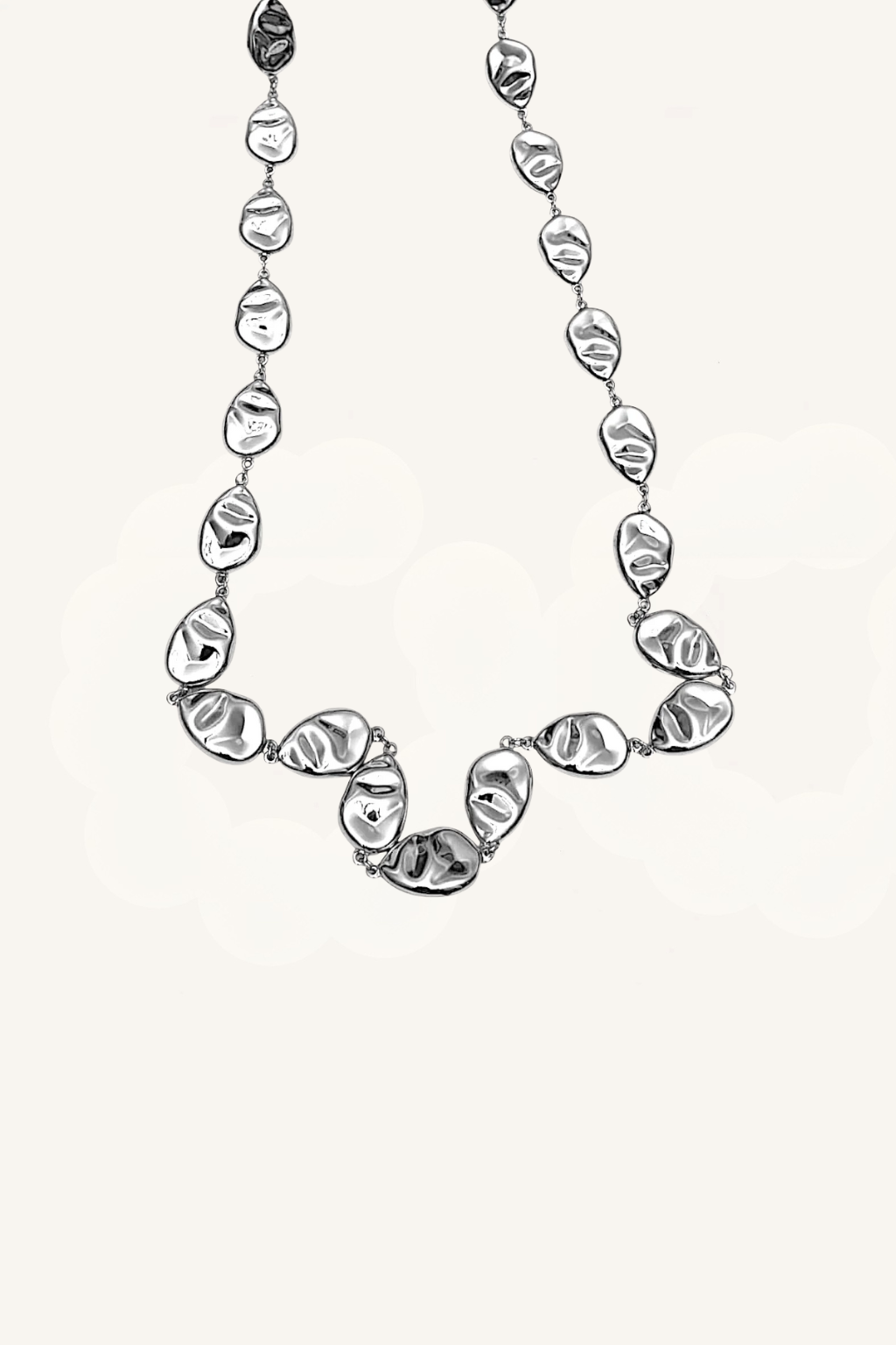 Collana scultorea effetto martellato – Collana Eclisse