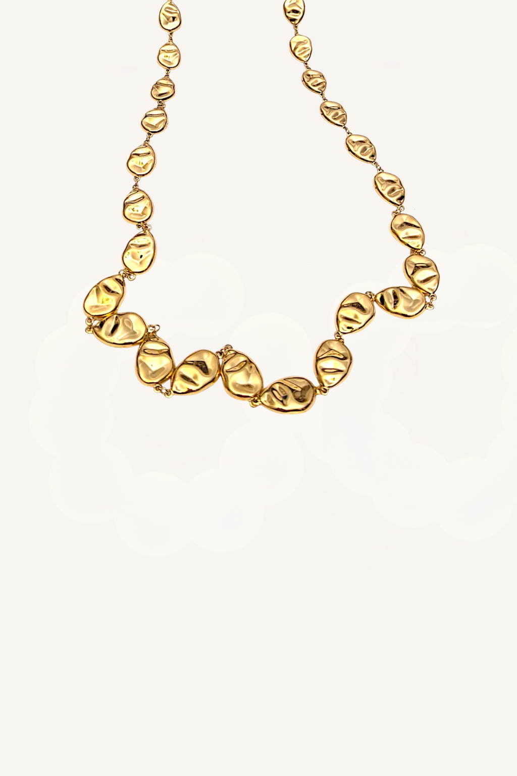 Collana scultorea effetto martellato – Collana Eclisse