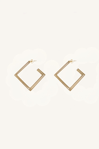Orecchini geometrici quadrati – Rombo