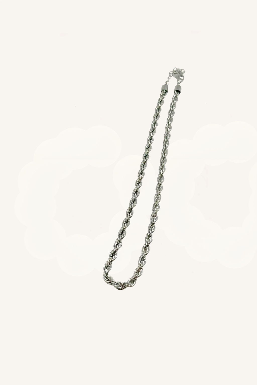 Collana a corda intrecciata in acciaio – Collana Corda