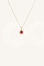 Collana con pendente tondo di zirconi colorati – Collana Zahra