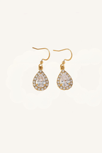 Orecchini dorati con cristalli pendenti – Orecchini Grace