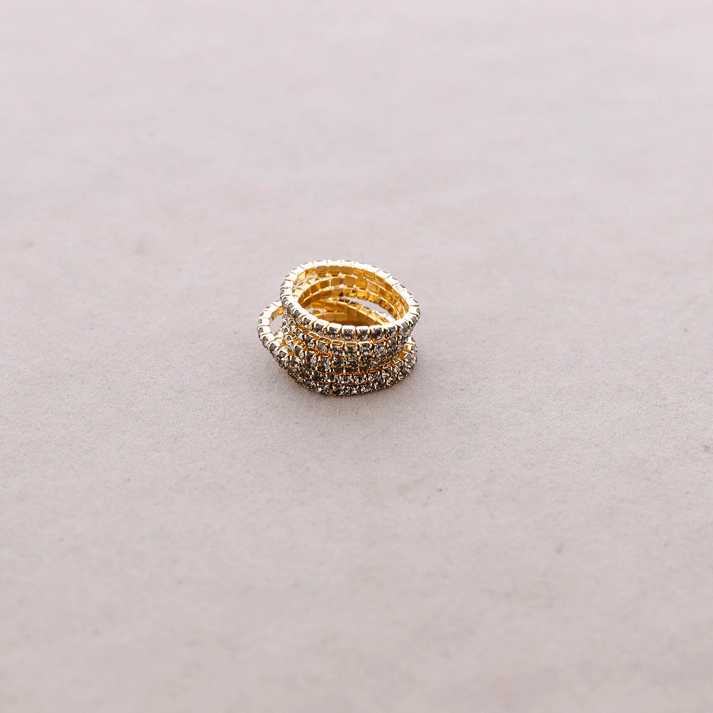 Set di anelli elastici con cristalli – Anelli Spark