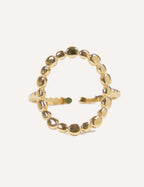 Anello dorato con cerchio traforato - Nido