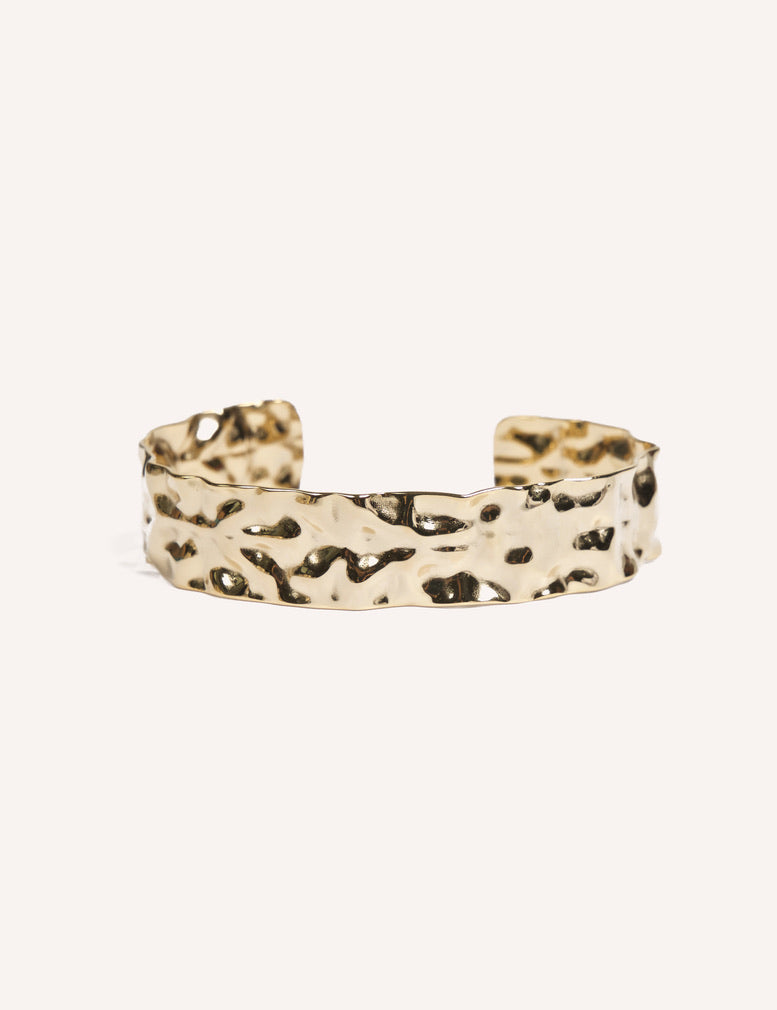 Bracciale rigido dorato martellato – Callisto