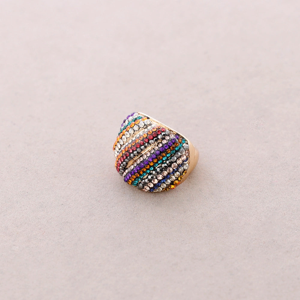 Anello regolabile con cristalli multicolor – Anello Rayo
