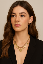 Collana con charms a moneta – Minerva