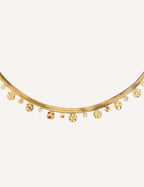 Collana dorata con pendenti e punti luce - Ninfa
