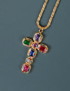 Collana con croce multicolor – Diva