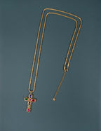 Collana con croce multicolor – Diva