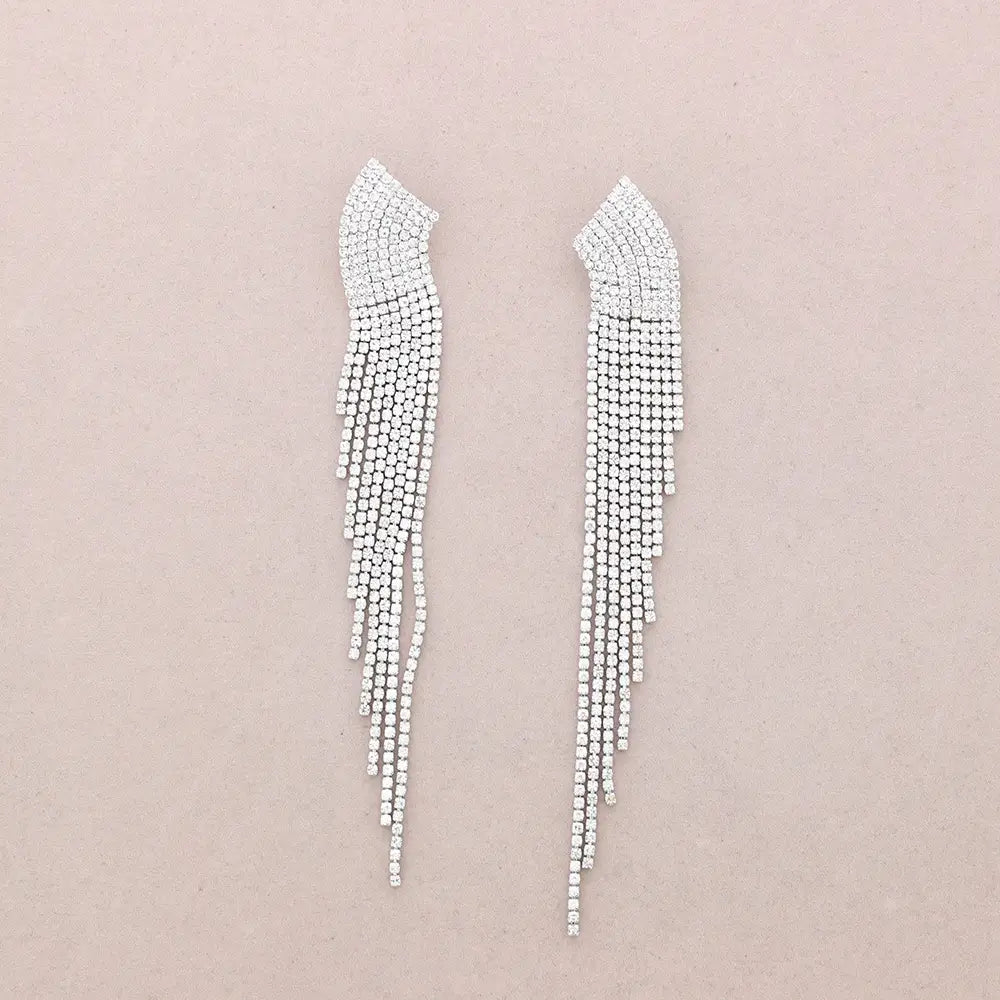 Orecchini pendenti con frange di cristalli - Cadence