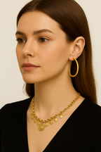 Orecchini a cerchio satinato – Big Loop